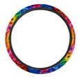 thumbnail image 2 of Jeiento Rainbow Tie Dye Car Steering Wheel Cover for Women Men Non-slip Car Wheel Protector Sweat Absorption Steering Wheel Covers Auto Interior Accessories for Truck SUV Van, 2 of 6