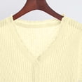 thumbnail image 4 of NTACZA Casual Lightweight Summer Cardigan Button Front Solid Short Sleeve Dailywear Regular Sweater Yellow, 4 of 5