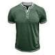 thumbnail image 5 of Blusa de Manga Corta de los Hombres Botones de Color Sólido Al Aire Libre Respirable Cuello Redondo, Sudadera Suelta Casual para Diario, 5 of 6