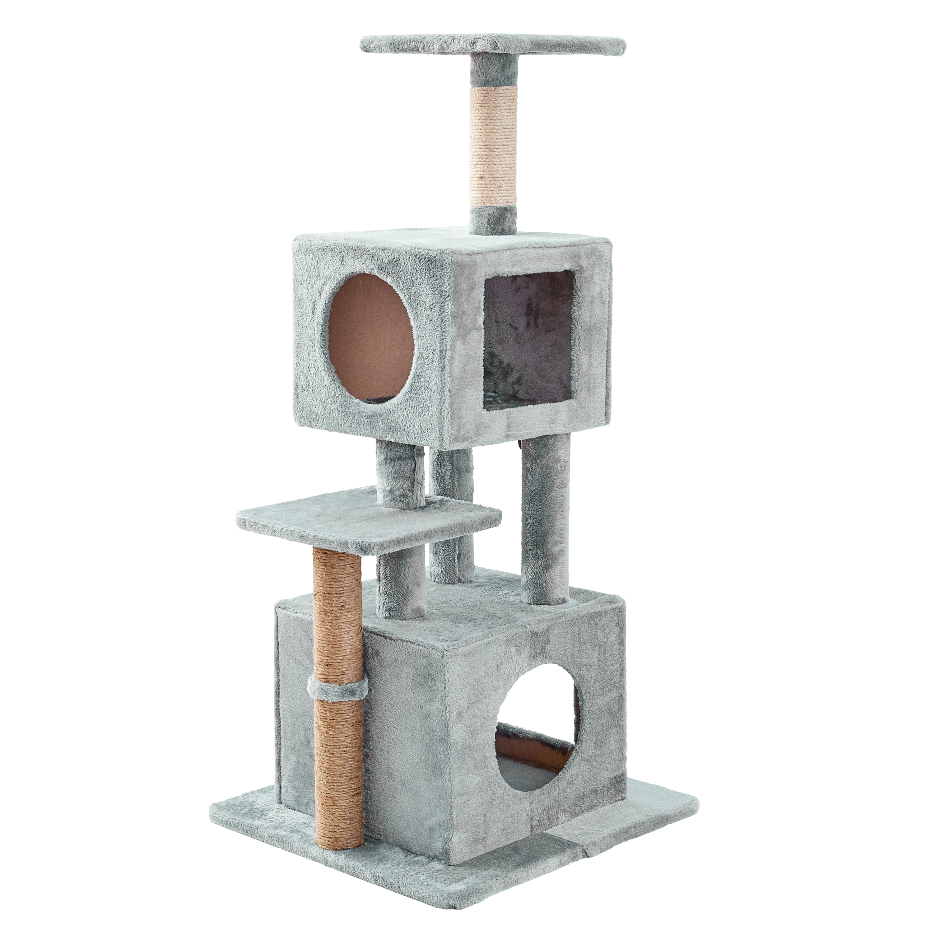 Two by Two Columbus - Gray Scratching Post Cat Furniture - 50.5 in. Tall