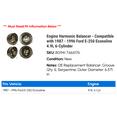 thumbnail image 2 of Engine Harmonic Balancer - Compatible with 1987 - 1996 Ford E-250 Econoline 4.9L 6-Cylinder 1988 1989 1990 1991 1992 1993 1994 1995, 2 of 2