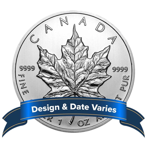$5 Silver Canadian Maple Leaf 1 oz Random Year Brilliant Uncirculated