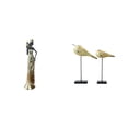 thumbnail image 1 of Figura de mujer africana, estatua de dama tribal africana, adorno de resina hecho a mano, estatua de pájaro, artesanía única, ideal para decoración de, 1 of 8