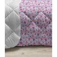 thumbnail image 3 of Purple Down Alternative Comforter, Abstract Butterflies on Floral Background Feminine Romance Illustration, Microfiber Quilt for All Season, 5 Sizes, Maroon Purple Pale Pink, by Ambesonne, 3 of 3