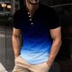 thumbnail image 4 of Camisas de Manga Larga para Hombres, Botón de Impresión Casual Camisa de Cuello Redondo Hecha de Poliéster Ligero para Todo el Uso de Temporada, Camisas de Manga Corta para Hombre, 4 of 5