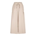 thumbnail image 2 of TaTaai Women's High Waist Loose Wide Leg Sports Pants Elastic Drawstring Waist with Side Pockets Casual Versatile Long Trousers for Women Daily Vacation Gift, 2 of 8