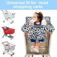 thumbnail image 5 of Shopping Cart Cover for Baby 2-in-1 High Chair Cover with Safety Harness Multifunctional Cow Pattern Cart Covers for Babies Soft Padded Grocery Cart Cover for Baby Boy Girl, 5 of 6