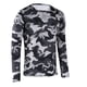 thumbnail image 4 of Camisetas de manga larga con cuello redondo para hombre Mallas deportivas para correr (Gris Negro XL), 4 of 8