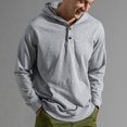 thumbnail image 2 of Vedolay Men's Hoodie Sweatshirt Pullover Plus Size Long-Sleeve Crewneck Tee Shirt Gray,3XL, 2 of 5