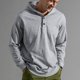thumbnail image 4 of Gibobby Sudadera para Hombre Sudadera con capucha de forro polar para hombre mezcla de algodón con capucha color liso con cordón(Gris,M), 4 of 5