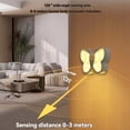 thumbnail image 2 of Lámpara de noche LED recargable con sensor de movimiento en forma de mariposa para debajo de armarios, escaleras, dormitorio y cocina., 2 of 4