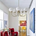 thumbnail image 5 of LittleGlovo Light Fixture with Pink Smooth Glass Shade French Home Decor Glass Hanging Lamp, 5 of 24
