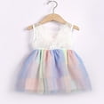 thumbnail image 3 of Robe Sans Manches en Maille de Pâques pour Bébé Filles Contraste Couleur Pailletée Bunny Robe d'Été une Pièce Multi-Couleur 4-5 Ans, 3 of 8