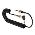 thumbnail image 4 of Conector flexible de 3,5 mm (1/8 pulgadas) a conector de ángulo de 3,5 mm (1/8 pulgadas) para auriculares con de teléfono Negro Hugo Cable AUX Macho a Macho, 4 of 6