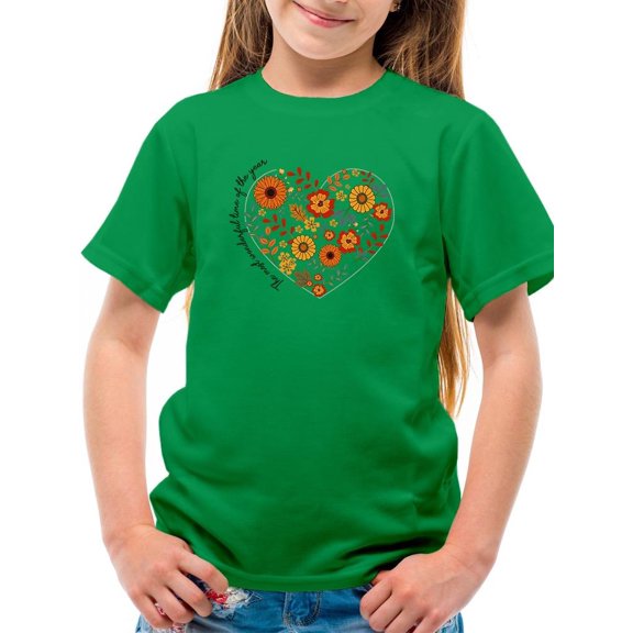 Storybook Style Flowers T-Shirt Juniors -Image by Shutterstock, Large
