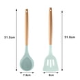 thumbnail image 2 of Juego de 2 utensilios de cocina antiadherentes con mango de madera, no tóxicos y sin BPA, 2 of 5