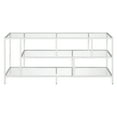 thumbnail image 4 of Evelyn&Zoe Winthrop Rectangular TV Stand with Glass Shelves for TV's up to 60" in Matte White, 4 of 9