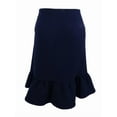 thumbnail image 2 of Tommy Hilfiger Women's Ruffled Fit & Flare Skirt (8, Midnight), 2 of 2