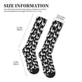 thumbnail image 2 of Compression Socks for Women and Men - Cute llamas cactus Alpaca black white Compression Socks Circulation for Workout, 2 of 8