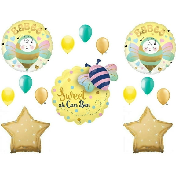 Sweet As Can Bee Babee Baby Shower Balloons Decorations Girl Boy