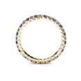 thumbnail image 3 of Iolite and Diamond 2.70mm Shared Prong Eternity Band 1.54 ct tw to 1.82 ct tw in 14K Yellow Gold.size 8.5, 3 of 7