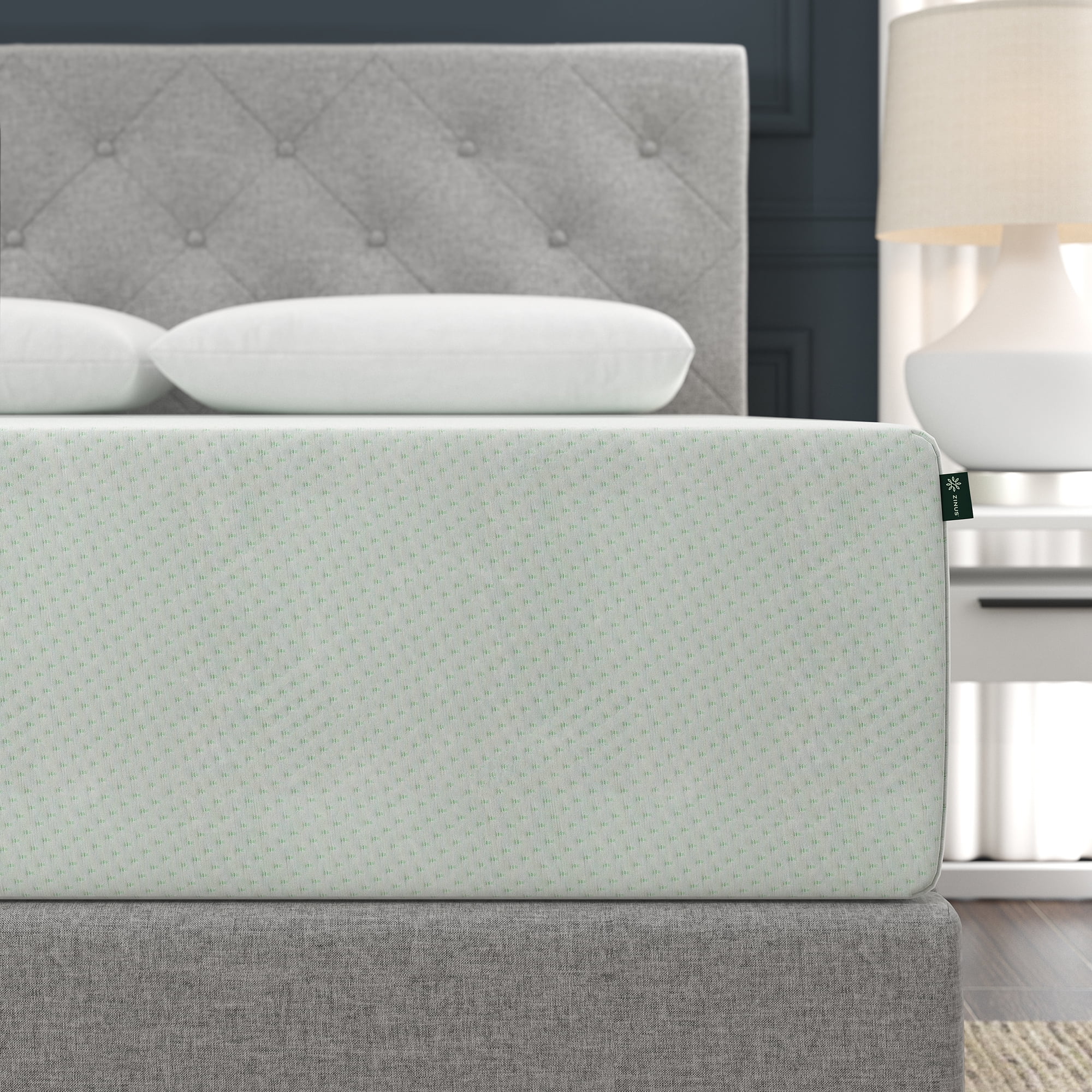 Zinus Spa Sensations Green Tea Rest Well 12" Medium Memory Foam Mattress, Twin