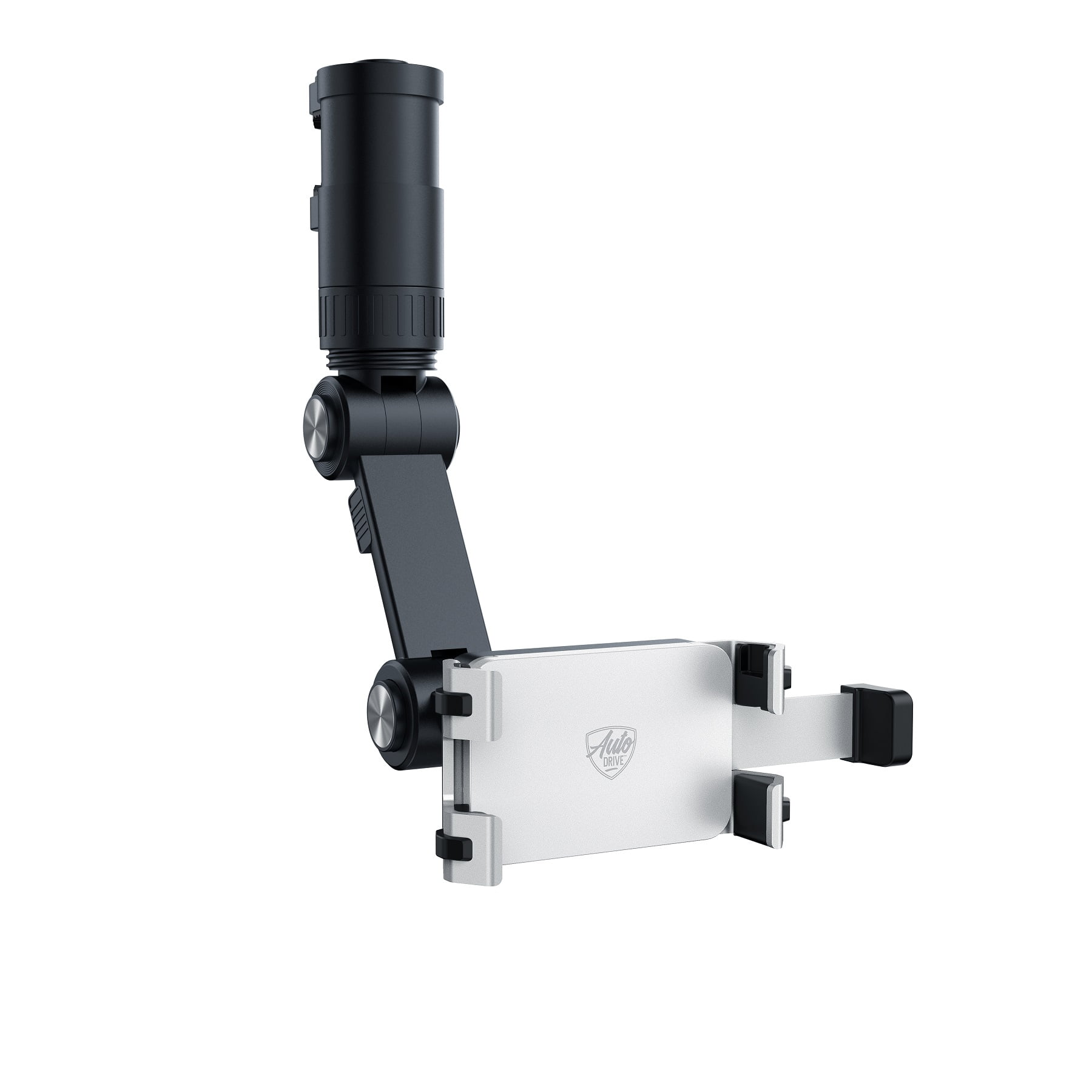 Auto Drive Rearview Mirror Clamp Phone Mount with Aluminum Multi-Directional Metal arms 360°Rotating