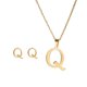 thumbnail image 1 of Pendientes para mujer, regalos para mujer, regalo de moda para mujer, 26 letras en inglés, nombre, cadena, collar, colgante, juego de pendientes, pulsera, collar, 1 of 3