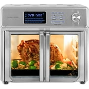 Kalorik 26 QT Digital Maxx Air Fryer Oven with 9 Accessories, Roaster, Broiler, Rotisserie, Dehydrator, Oven, Toaster, Pizza and Includes Cookbook. Sears up to 500⁰F. Stainless Steel. AFO 46045 SS