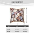 thumbnail image 2 of KLL Sea Shells Decorative Throw Pillow Covers Velvet Soft for Couch Sofa Bedroom Living Room Outdoor (No pillow core)- 18"x18", 2 of 5