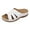 White, variant on Women's Hollow Solid Color Fashion Thick Soled Slippers Large Size Spring And Summer Fish Mouth Rest Beach Sandals