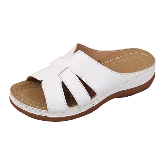 YLYL Women's Orthopedic Sandals Arch Support Open Toe Wedge Heel Slip on Casual Summer Shoes