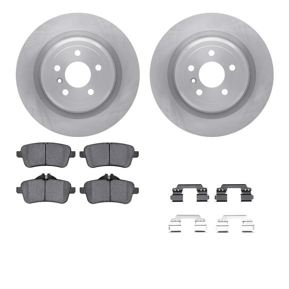 Dynamic Friction Company Rear Brake Rotors with 5000 Advanced Brake Pads includes Hardware 6512-63548