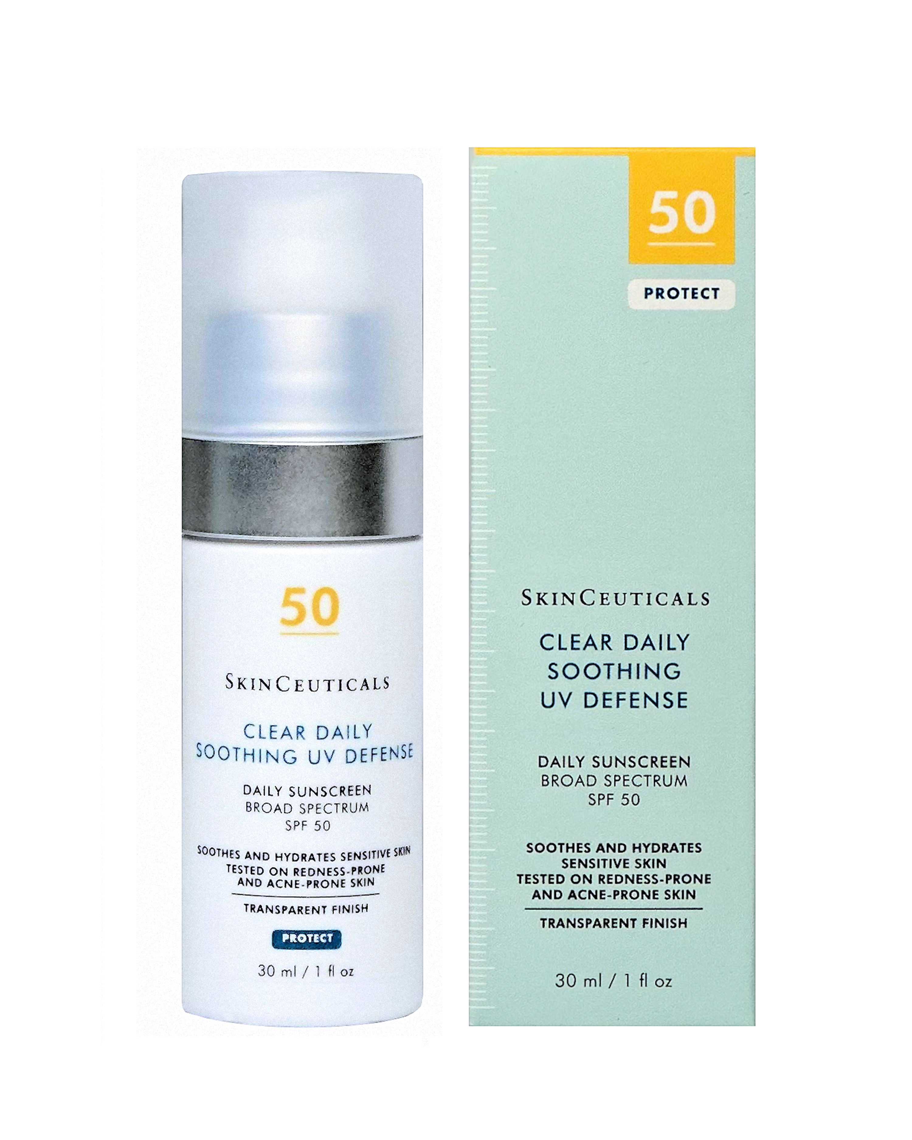 SkinCeuticals Clear Daily Soothing UV Defense Sunscreen SPF 50 1.0 fl oz (30ml)