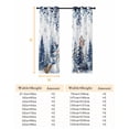 thumbnail image 6 of Fsddascl Blue Eucalyptus Christmas Blackout Curtains for Bedroom/Living Room, Thermal Insulated Kitchen Curtains, Snowman Snowflake Xmas Tree Grommet Darkening Window Treatment Drapes 42"x84"x2, 6 of 6