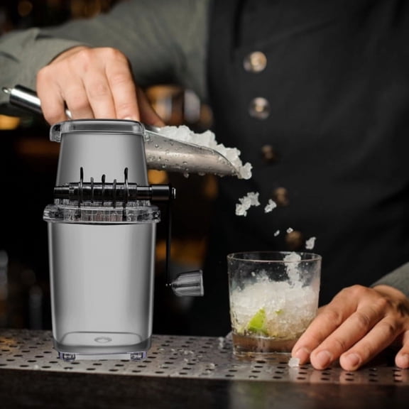 Manual Hand Crank Ice Crusher, Mini Ice Shaver Portable Manual Hand Crank Ice Crusher and Snow Cone Maker Machine Shaved Ice Machine Tool - by Viemira