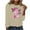 Beige, variant on Women's Breast Cancer Shirts Pink Ribbon Graphic Tees Funny Long Sleeve Tops Cute Tunic Blouses Nobody Fight Alone T Shirts