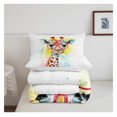 thumbnail image 6 of Jia ma sha Watercolor Giraffe Kids Comforter Set King Size,Cartoon Animals Toddler Bedding Set,Girls Boys Adults Room Decor,Rainbow Tie-dye Boho Down Comforter,Colorful Cute Duvet Insert,2 Pillowcases, 6 of 6