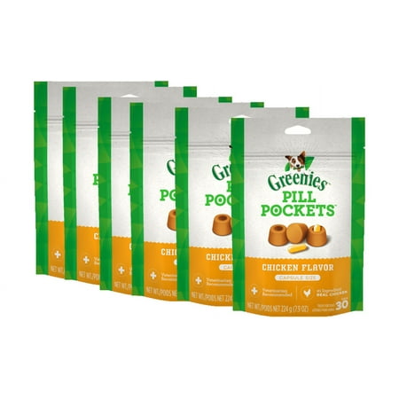 Greenies Pill Pockets, Chicken Flavor Treats for Dogs, 6 Pack