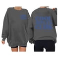 thumbnail image 5 of Gray Oversized Sweatshirts for Women Cool Aunts Club Sweatshirt: Aunt Crewneck Sweatshirt Auntie Letter Print Long Sleeve Pullover Top Going Out Tops for Women, 5 of 5