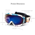 thumbnail image 3 of JUST GO Ski Goggles for Skiing Motorcycling and Winter Sports Dual-Layer Anti-Fog 100% UV Protection lens Snowboard Goggles fit Men, Women and Youth, Blue and White Frame/ Blue Lens (VLT 21.3%), 3 of 9