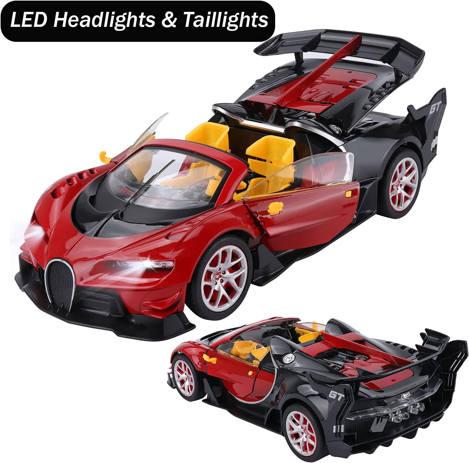 1:14 Scale High-Speed Racing Car Toy with Lights – Remote Control Sports Car Gift for Kids Boys & Girls