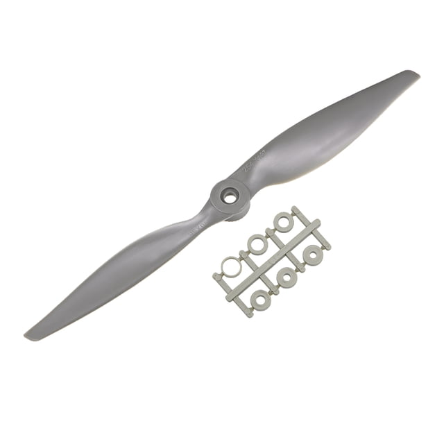 Hélices RC CW 10x5 Pulgadas 2-Palas para Avión Nylon Gris con Anillos Adaptadores