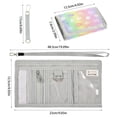 thumbnail image 3 of JIALIOU Nylon Trifold Card Wallet with ID Window Zipper Pocket for Men Women Teen Rabbits Cats Tigers Dogs, 3 of 7