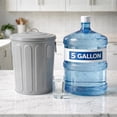 thumbnail image 2 of Plexon 5 Gallon Small Metal Trash Can with Lid Outdoor Galvanized Steel Bucket with Lid 5 Gal Storage Can for Dog Food Bird Seed Storage Container Rodent Pet Proof, Gray, 2 of 9