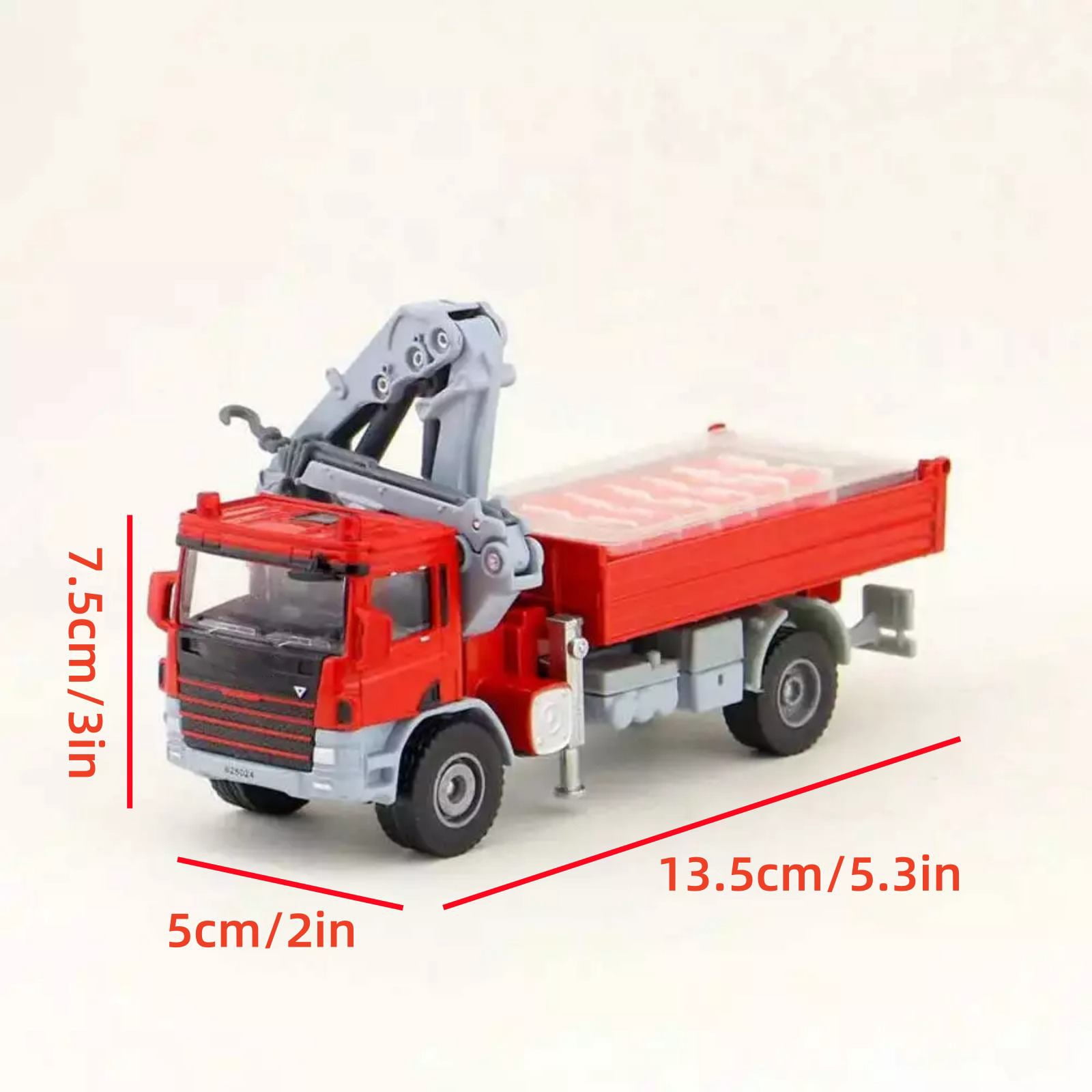 Fine Alloy Crane Truck Model, Strictly Proportional, 1:50 Scale, Excellent for Decorating Home & Special Gifts