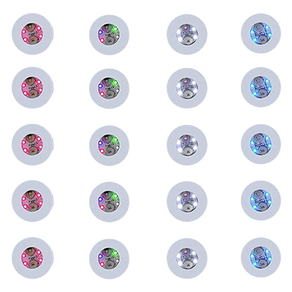 25 Pcs LED Coaster Round Flash Cup Mat Sticker Lights for Wine Liquor Bottle, Drinks xwm25