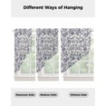 thumbnail image 4 of Blue Floral Leaf Swag Valances for Windows, Retro Farmhouse Plant Tree Branch Rod Pocket Sheer Valances for Small Windows, Swag Toppers Light Filtering for Kitchen Living Room 2 Panels 28''x36'', 4 of 6