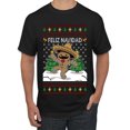 thumbnail image 2 of Wild Bobby Feliz Navidad Dancing Gingerbread Man Sweater | Holiday Men Tee, 2 of 5