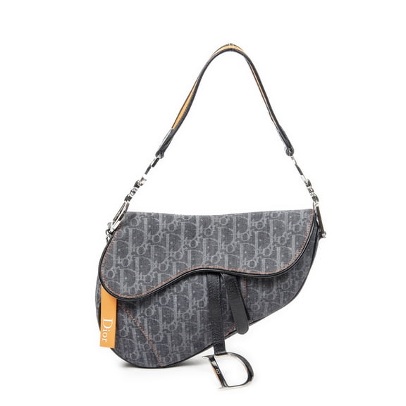 Pre-Owned Dior Blue Denim Flight Line Saddle Bag Shoulder Bag Diorissimo Denim Canvas
